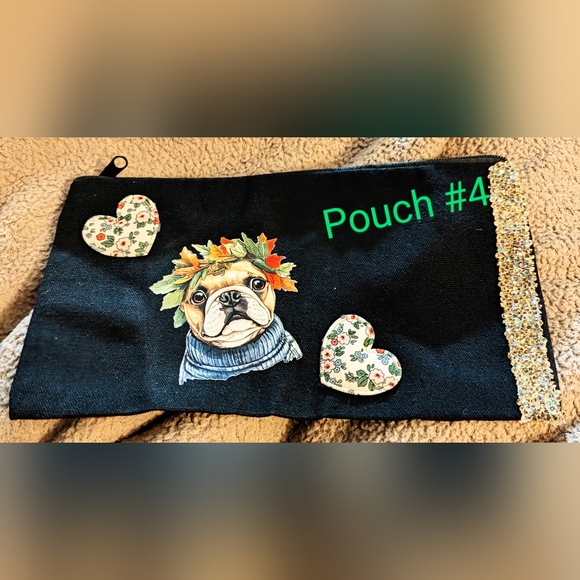 COPY - NWT 🥰 handmade cotton canvas 🐕 BULLY DOG 🐕 pouch: choice 1/5 💵 firm! - Picture 6 of 9